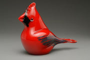 Glass Cardinal with Infused Cremation Ashes